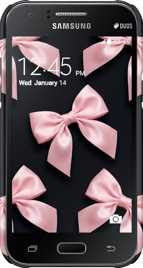 3D пластиковый матовый чехол Coquette Ribbons Dark Coquette для Samsung Galaxy J1 J100H - 6767m-104 изображение 