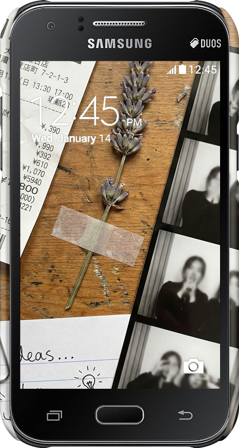 3D пластиковый матовый чехол Aesthetic Scrapbook Collage для Samsung Galaxy J1 J100H - 6773m-104 изображение 