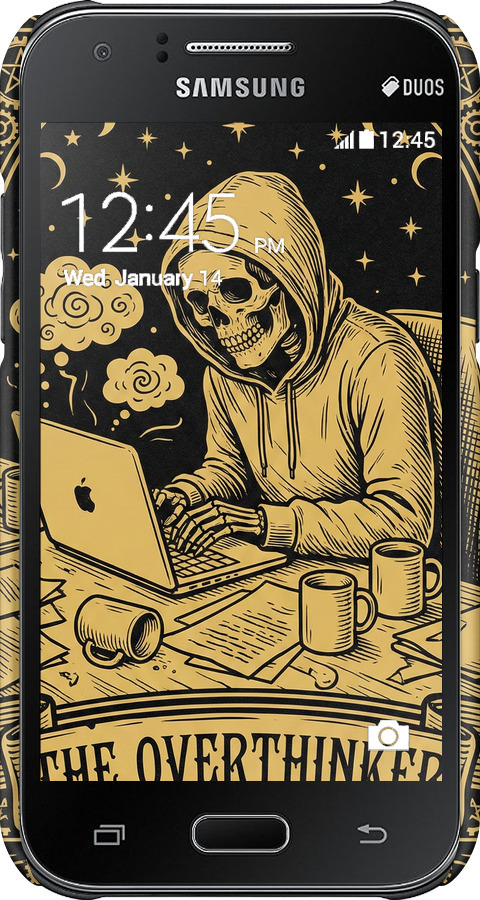 3D пластиковый матовый чехол The Overthinker для Samsung Galaxy J1 J100H - 6774m-104 изображение 