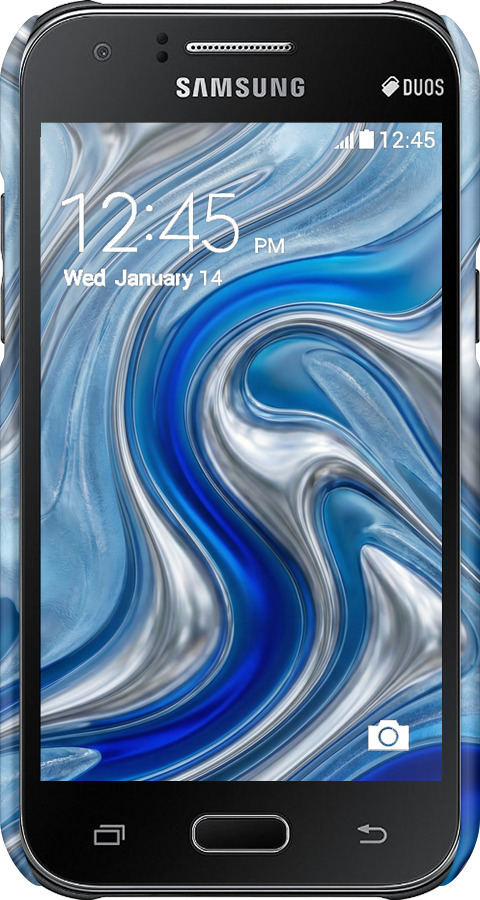 3D пластиковый матовый чехол Liquid Chrome для Samsung Galaxy J1 J100H - 6781m-104 изображение 