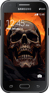 2D пластиковый чехол Череп в пещере для Samsung Galaxy J1 J100H - 5959t-104 изображение 