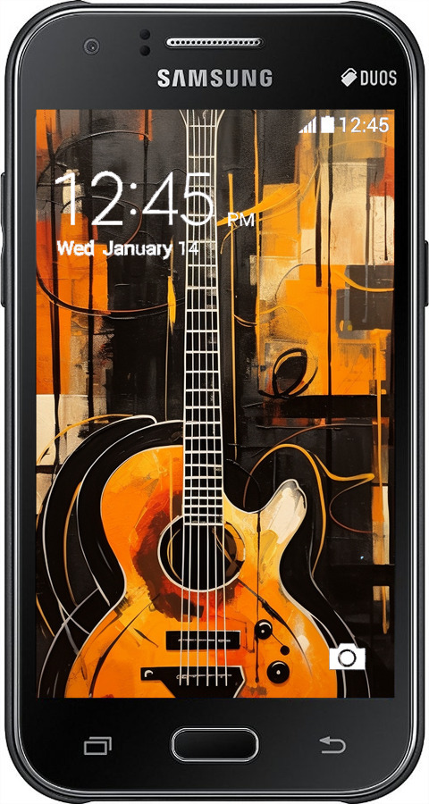 Силіконовий чехол Чохол для телефону Помаранчева гітара для Samsung Galaxy J1 J100H - 5934u-104 изображение 