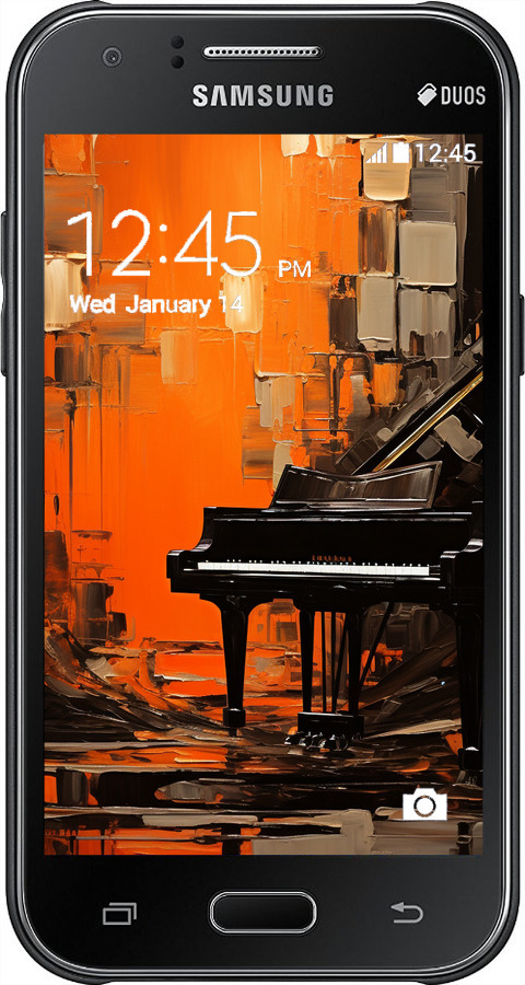 Силіконовий чехол Чохол для телефону Помаранчевий Рояль для Samsung Galaxy J1 J100H - 5937u-104 изображение 
