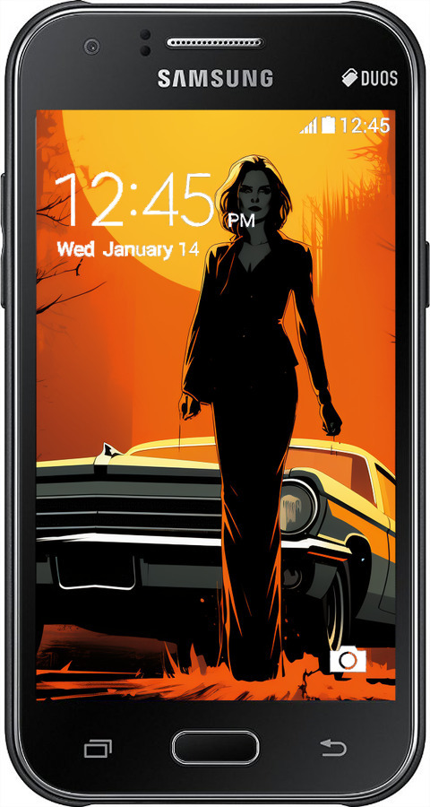 Силиконовый чехол Чехол для телефона Девушка возле автомобиля для Samsung Galaxy J1 J100H - 5946u-104 изображение 