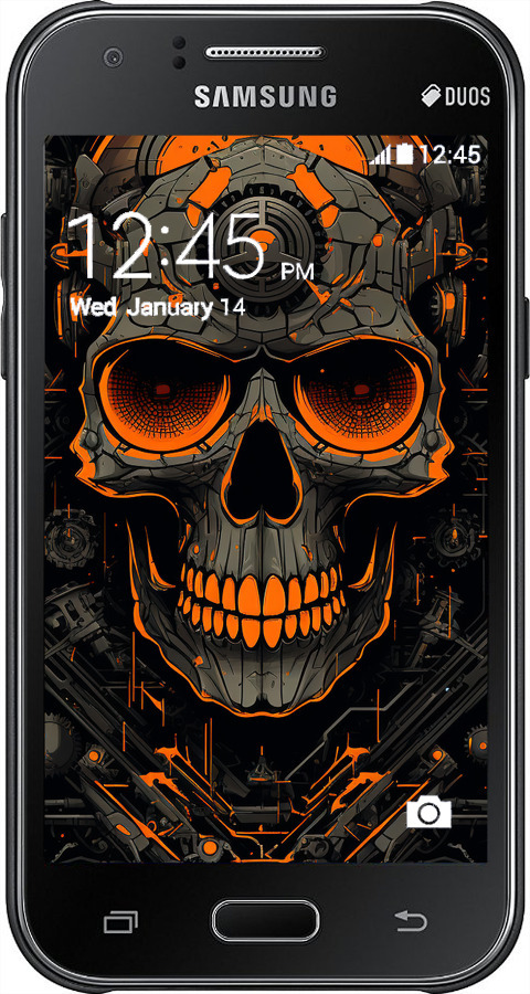 2D пластиковый чехол Череп для Samsung Galaxy J1 J100H - 5952t-104 изображение 