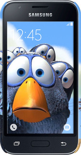 3D пластиковый матовый чехол Angry Birds для Samsung Galaxy J1 Mini J105H - 6008m-258 изображение 