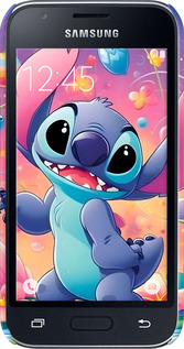 3D пластиковый матовый чехол Стич 2 для Samsung Galaxy J1 Mini J105H - 6371m-258 изображение 