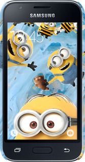 3D пластиковий матовий чехол Миньоны для Samsung Galaxy J1 Mini J105H - 6386m-258 изображение 
