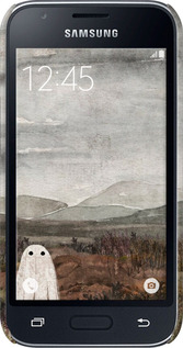 3D пластиковый матовый чехол Одинокий призрак на фоне гор для Samsung Galaxy J1 Mini J105H - 6486m-258 изображение 
