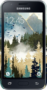 3D пластиковий матовий чехол Із зображенням лісового пейзажу для Samsung Galaxy J1 Mini J105H - 6548m-258 изображение 
