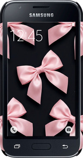 3D пластиковий матовий чехол Coquette Ribbons Dark Coquette для Samsung Galaxy J1 Mini J105H - 6767m-258 изображение 