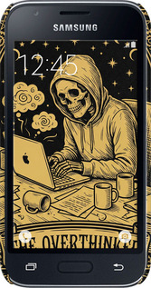 3D пластиковий матовий чехол The Overthinker для Samsung Galaxy J1 Mini J105H - 6774m-258 изображение 