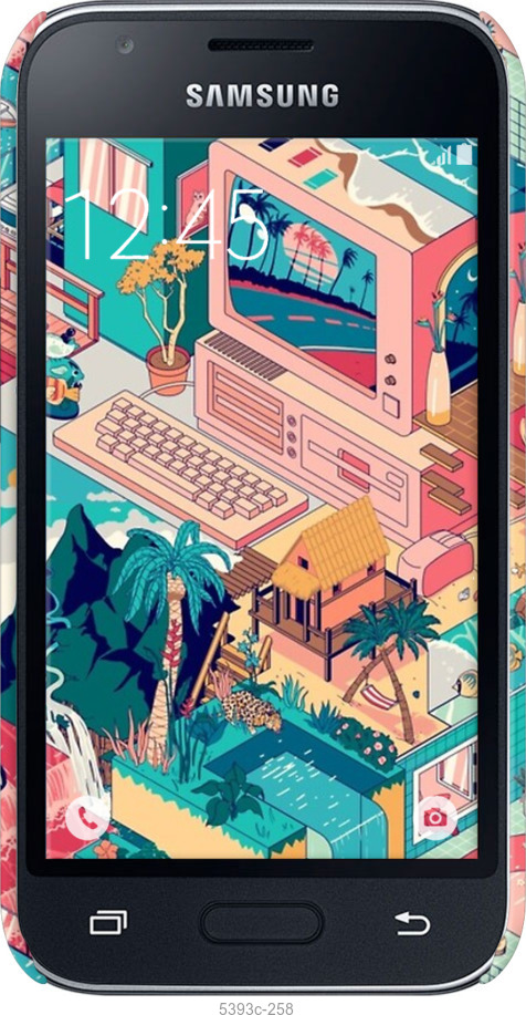 3D пластиковый матовый чехол № 5393 для Samsung Galaxy J1 Mini J105H - 5393m-258 изображение 