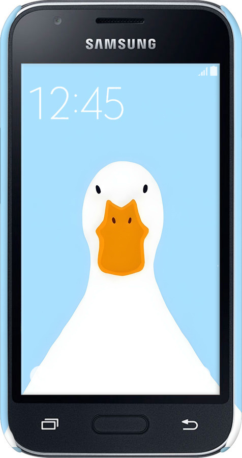 3D пластиковий матовий чехол Гусак для Samsung Galaxy J1 Mini J105H - 6350m-258 изображение 