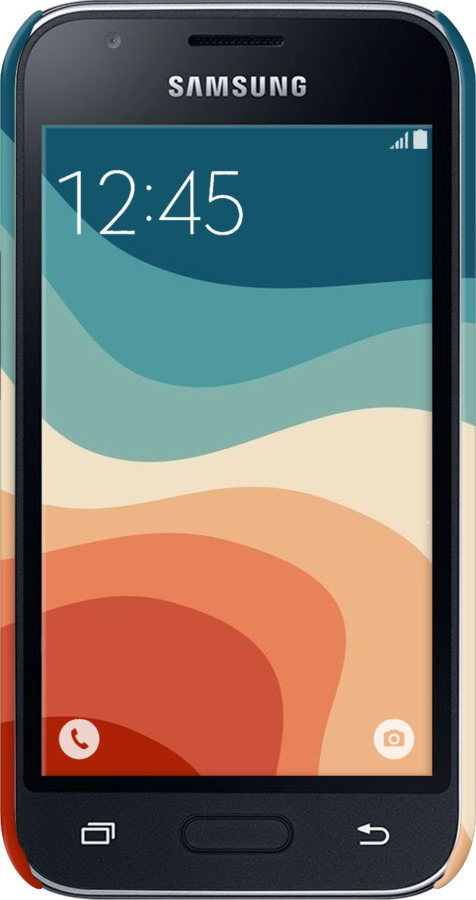 3D пластиковый матовый чехол В стиле ретро с волнами для Samsung Galaxy J1 Mini J105H - 6531m-258 изображение 