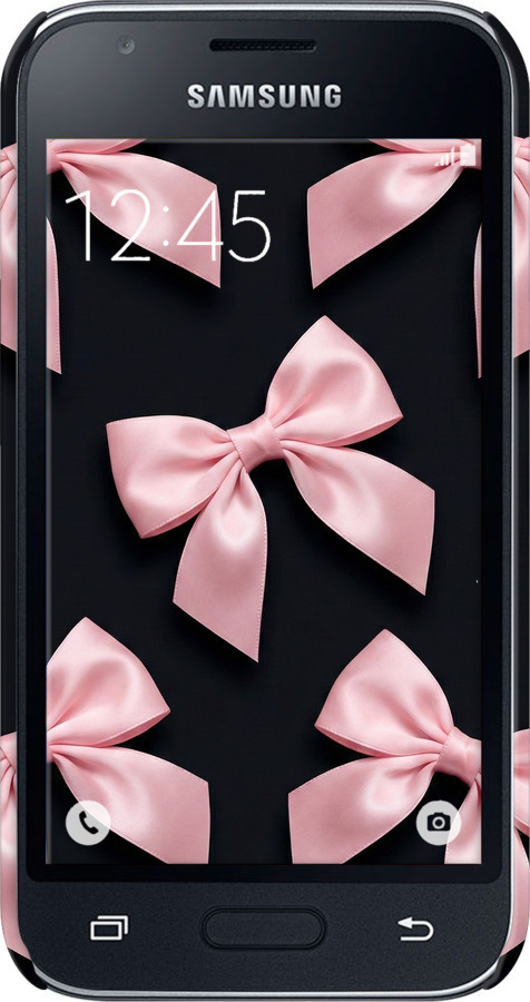 3D пластиковий матовий чехол Coquette Ribbons Dark Coquette для Samsung Galaxy J1 Mini J105H - 6767m-258 изображение 