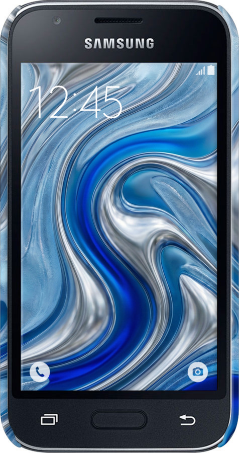 3D пластиковый матовый чехол Liquid Chrome для Samsung Galaxy J1 Mini J105H - 6781m-258 изображение 