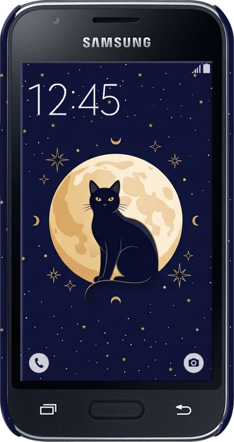 3D пластиковый матовый чехол Cute Cat Celestial/Witchy для Samsung Galaxy J1 Mini J105H - 6787m-258 изображение 