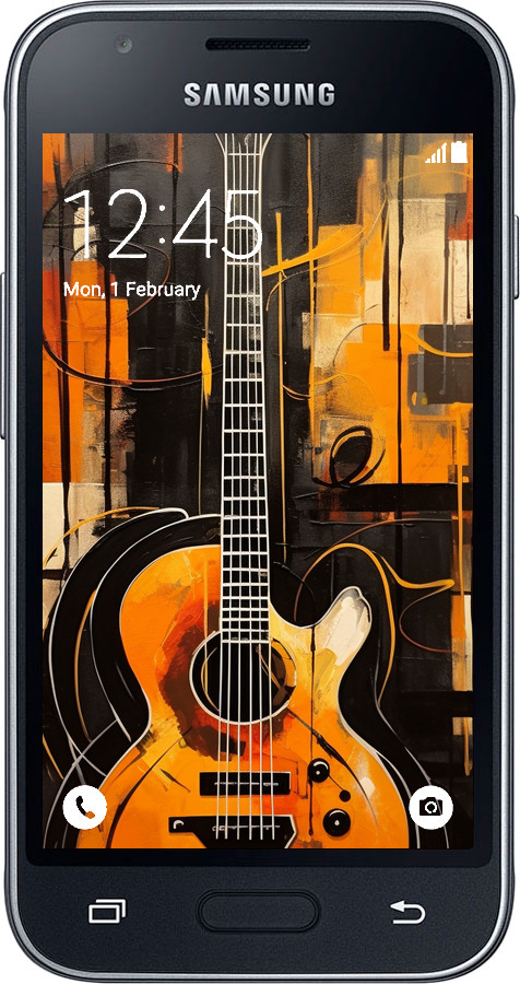 2D пластиковий чехол Чохол для телефону Помаранчева гітара для Samsung Galaxy J1 Mini J105H - 5934t-258 изображение 
