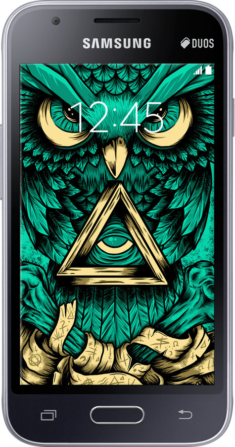 Силіконовий чехол Сова Арт-тату для Samsung Galaxy J1 Mini Prime J106 - 3971u-632 изображение 