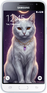 Силиконовый чехол Mystic White Cat Gothic Dark Purple Gold для Samsung Galaxy J2 (2016) J210 - 6805u-270 изображение 