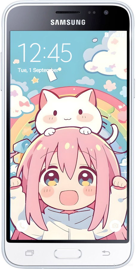 Силіконовий чехол Девочка аниме радуга для Samsung Galaxy J2 (2016) J210 - 6304u-270 изображение 