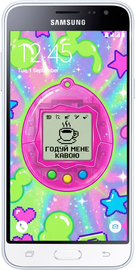 Силиконовый чехол Y2K Aesthetic Retro Pet: Годуй мене кавою для Samsung Galaxy J2 (2016) J210 - 6784u-270 изображение 