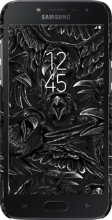 3D пластиковый матовый чехол Воронья ярость для Samsung Galaxy J2 2018 - 6474m-1351 изображение 