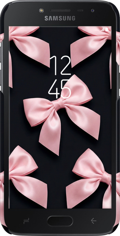 3D пластиковий матовий чехол Coquette Ribbons Dark Coquette для Samsung Galaxy J2 2018 - 6767m-1351 изображение 