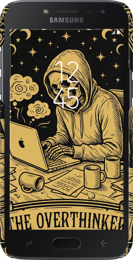 3D пластиковый матовый чехол The Overthinker для Samsung Galaxy J2 2018 - 6774m-1351 изображение 