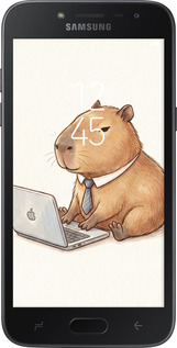 Силиконовый чехол Funny Capybara CEO Working для Samsung Galaxy J2 2018 - 6777u-1351 изображение 