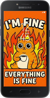 Силиконовый чехол Funny Cat для Samsung Galaxy J2 2018 - 6786u-1351 изображение 