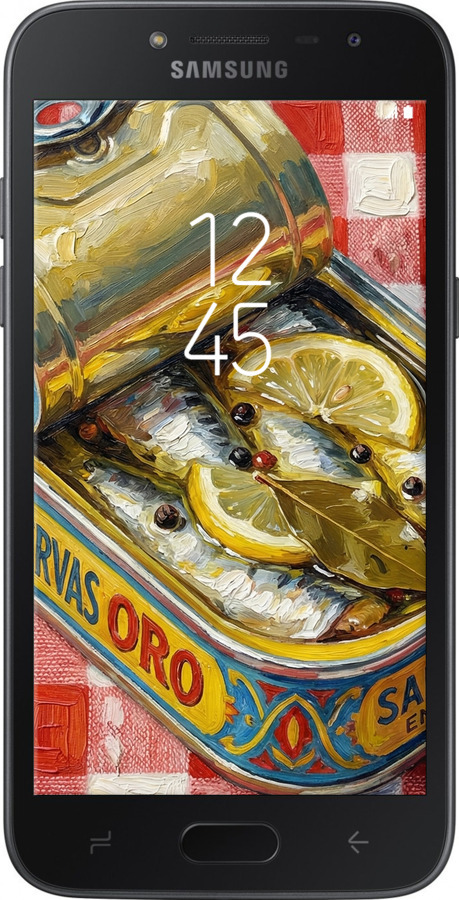 Силиконовый чехол Vintage Sardine Tin Phone для Samsung Galaxy J2 2018 - 6772u-1351 изображение 