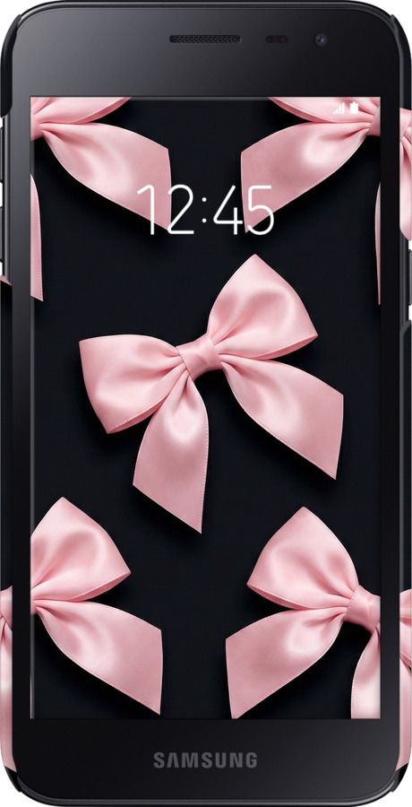 3D пластиковый матовый чехол Coquette Ribbons Dark Coquette для Samsung Galaxy J2 Core - 6767m-1565 изображение 
