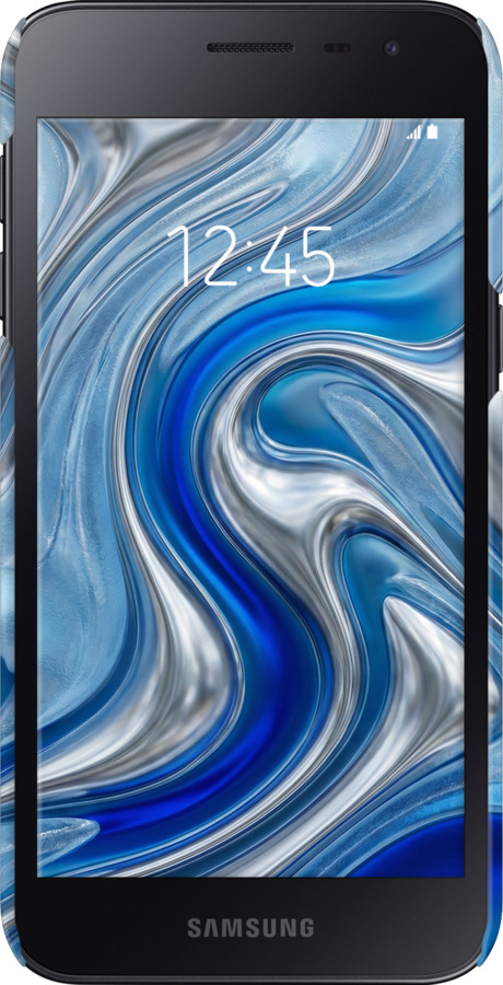 3D пластиковий матовий чехол Liquid Chrome для Samsung Galaxy J2 Core - 6781m-1565 изображение 