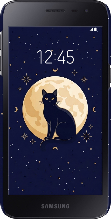 3D пластиковий матовий чехол Cute Cat Celestial/Witchy для Samsung Galaxy J2 Core - 6787m-1565 изображение 