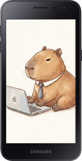 Силиконовый чехол Funny Capybara CEO Working для Samsung Galaxy J2 Core - 6777u-1565 изображение 