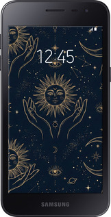 Силіконовий чехол Celestial Harmony: Sun & Moon Gold Mystic Pattern для Samsung Galaxy J2 Core - 6778u-1565 изображение 