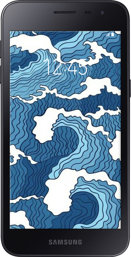Силіконовий чехол Абстрактний малюнок морських хвиль для Samsung Galaxy J2 Core - 6538u-1565 изображение 