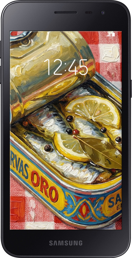 Силиконовый чехол Vintage Sardine Tin Phone для Samsung Galaxy J2 Core - 6772u-1565 изображение 