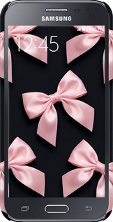 3D пластиковий матовий чехол Coquette Ribbons Dark Coquette для Samsung Galaxy J2 J200H - 6767m-190 изображение 