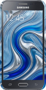 3D пластиковый глянцевый чехол Liquid Chrome для Samsung Galaxy J2 J200H - 6781c-190 изображение 