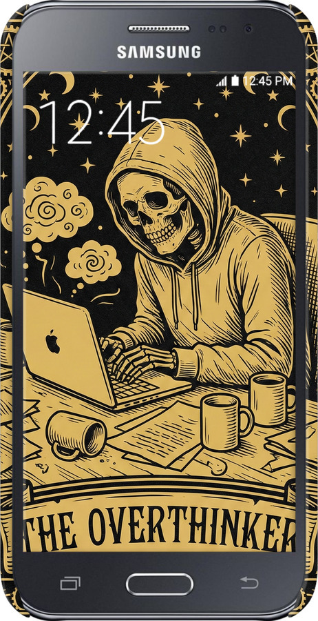 3D пластиковий глянцевий чехол The Overthinker для Samsung Galaxy J2 J200H - 6774c-190 изображение 