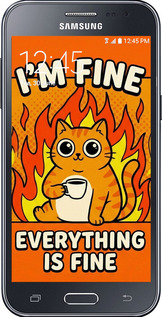 Силиконовый чехол Funny Cat для Samsung Galaxy J2 J200H - 6786u-190 изображение 