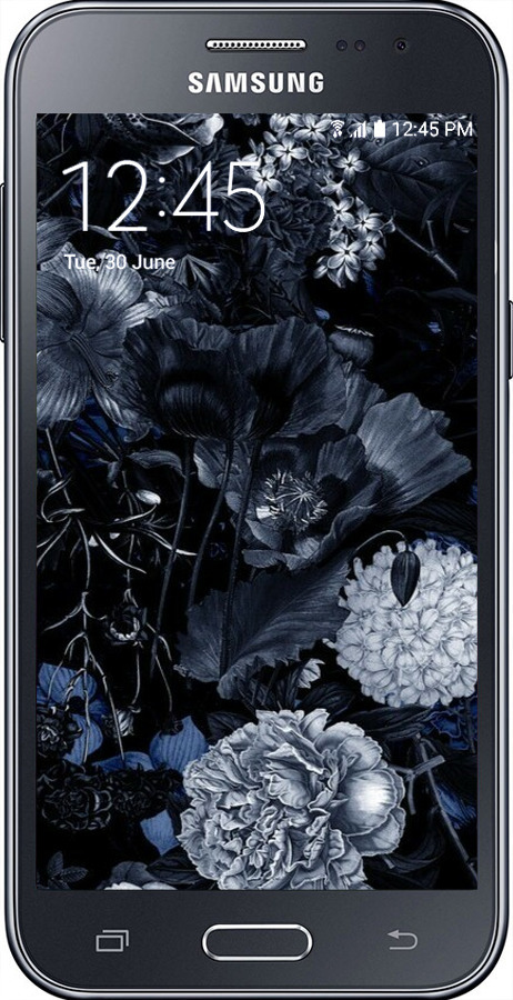 Силиконовый чехол Абстрактный цветочный рисунок в синих тонах для Samsung Galaxy J2 J200H - 6539u-190 изображение 
