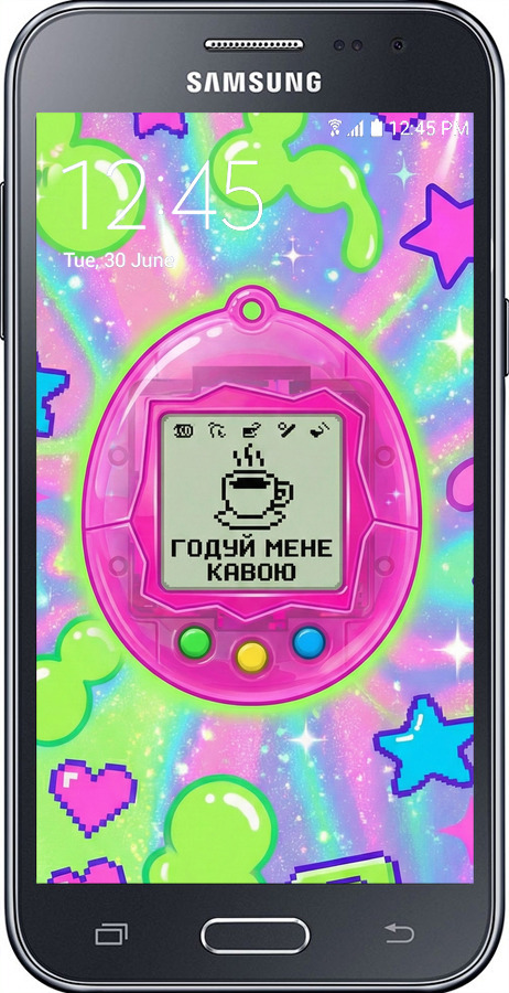 Силиконовый чехол Y2K Aesthetic Retro Pet: Годуй мене кавою для Samsung Galaxy J2 J200H - 6784u-190 изображение 