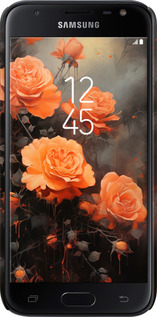 3D пластиковий глянцевий чехол Оранжеві троянди для Samsung Galaxy J3 (2017) - 5944c-650 изображение 