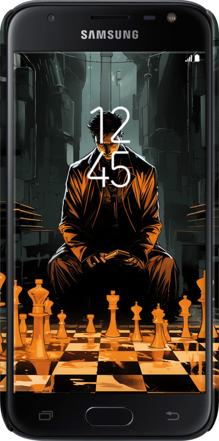 3D пластиковый матовый чехол Шахматы для Samsung Galaxy J3 (2017) - 5951m-650 изображение 
