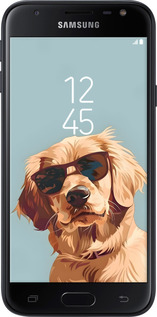 2D пластиковый чехол Пес в очках для Samsung Galaxy J3 (2017) - 6381t-650 изображение 