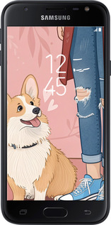 2D пластиковий чехол Корги 3 для Samsung Galaxy J3 (2017) - 6707t-650 изображение 